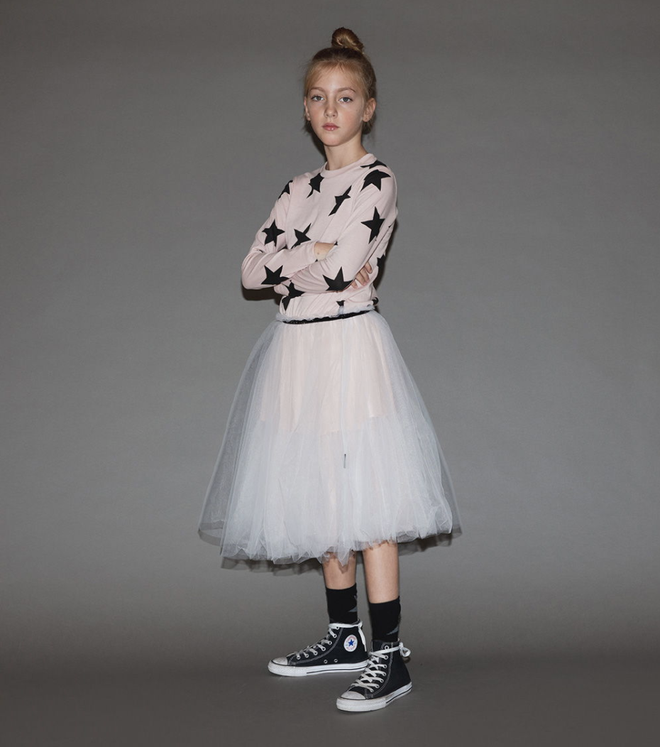 Girls Pink Stars Dress