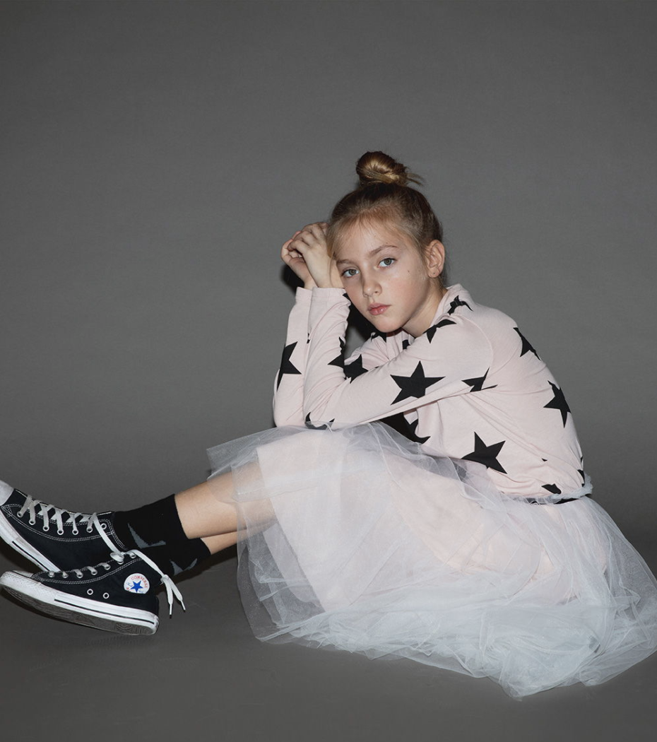 Girls Pink Stars Dress