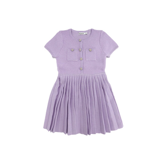 女童紫色连衣裙