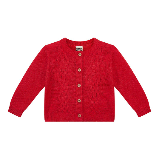 女婴红色开衫
