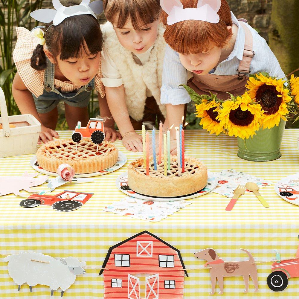 彩色荧光弯曲蜡烛 (16个装)