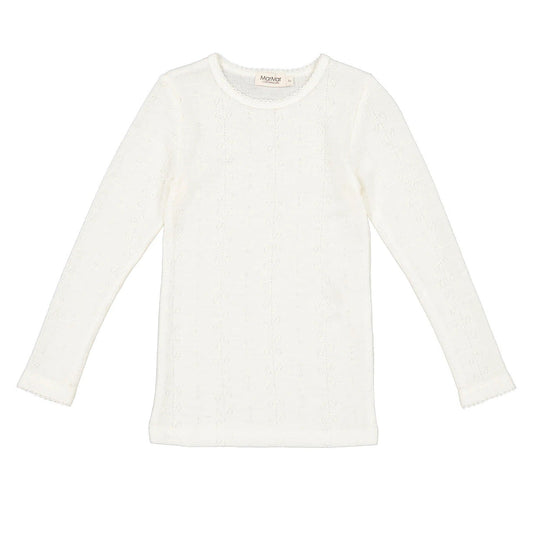 儿童白色羊毛T恤