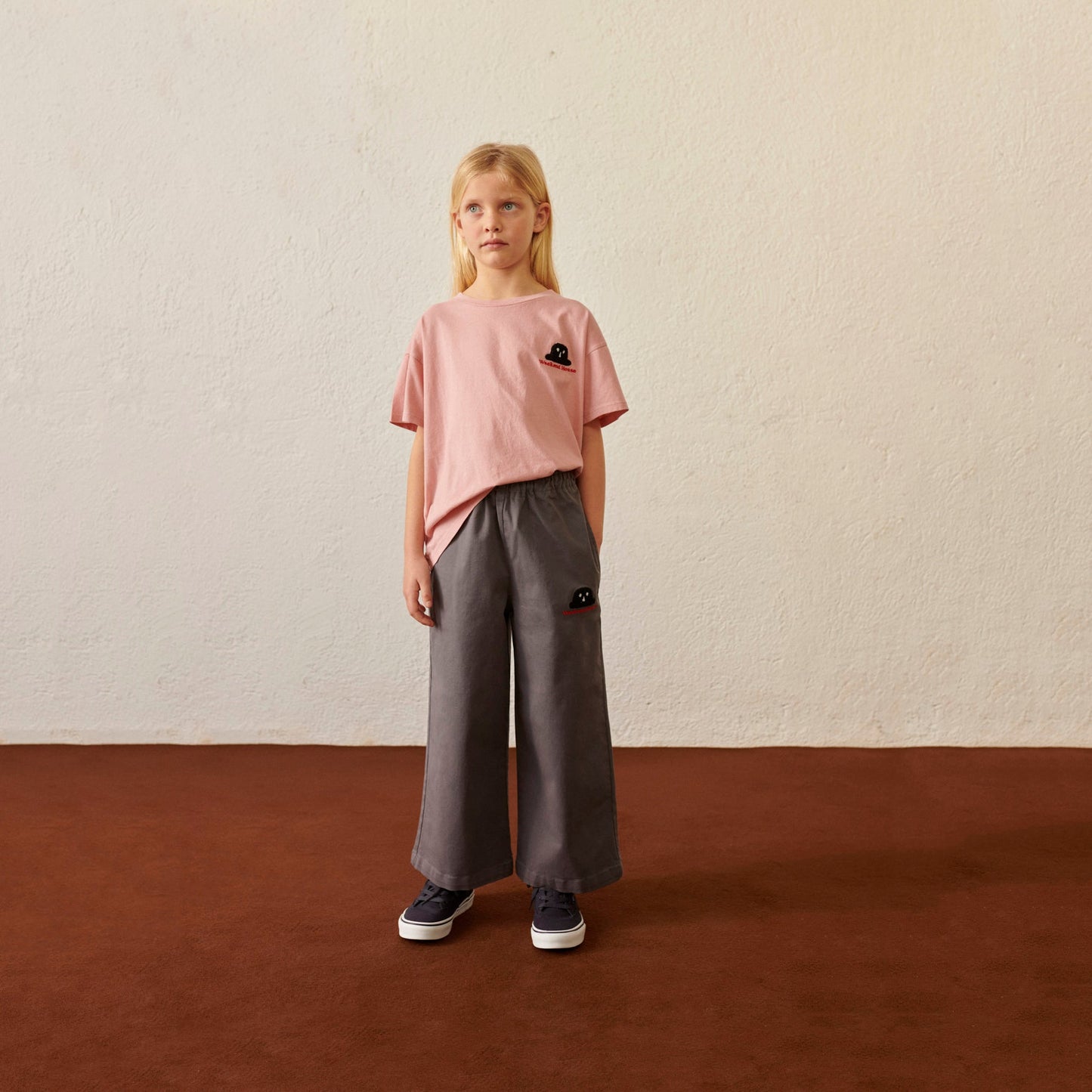 儿童粉色Logo棉T恤