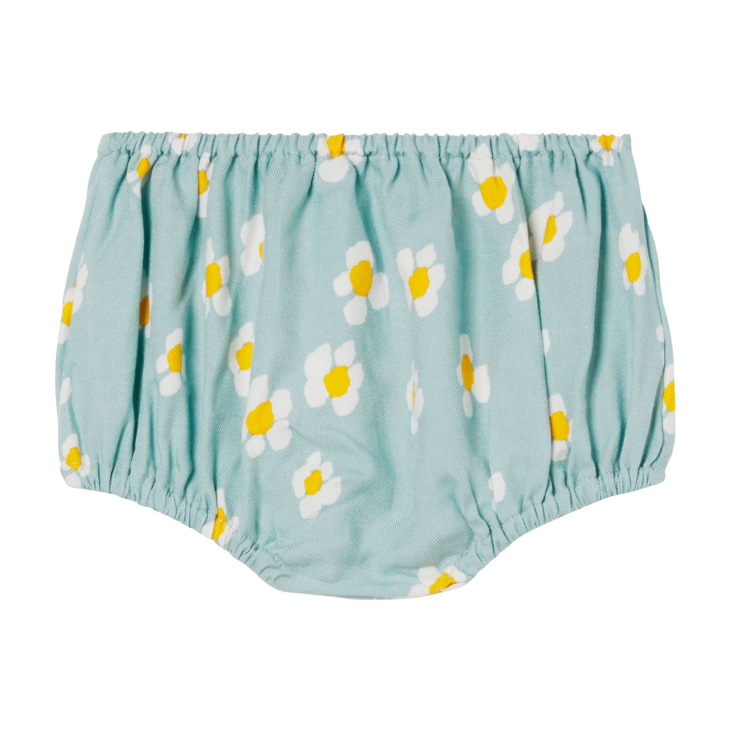 女婴蓝色花朵连衣裙套装