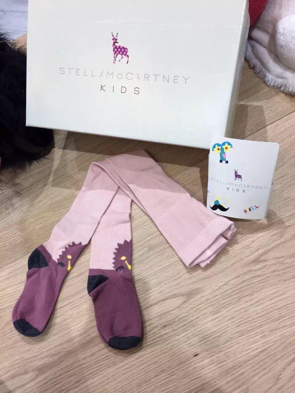 Petra Girls Pink&Red Cotton Knit Tights