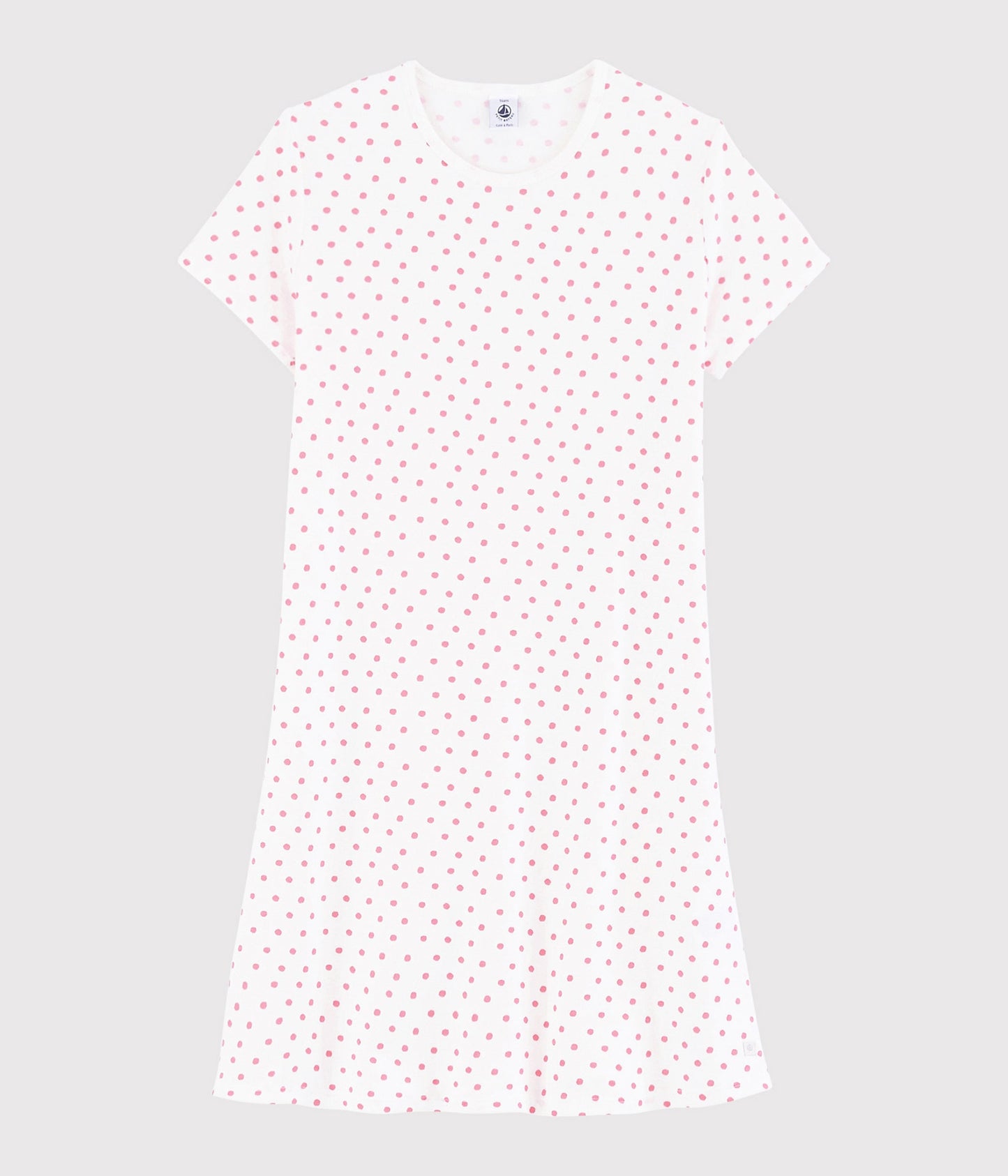 Girls White Dots Nightwear Dress