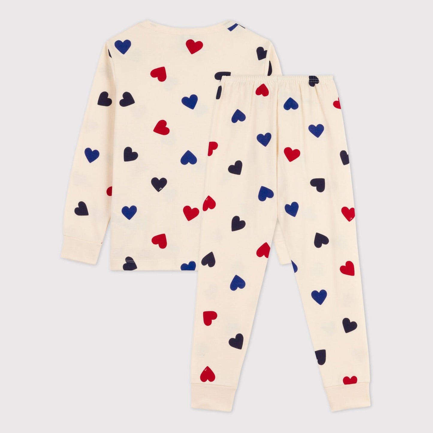 女童彩色心形棉睡衣套装