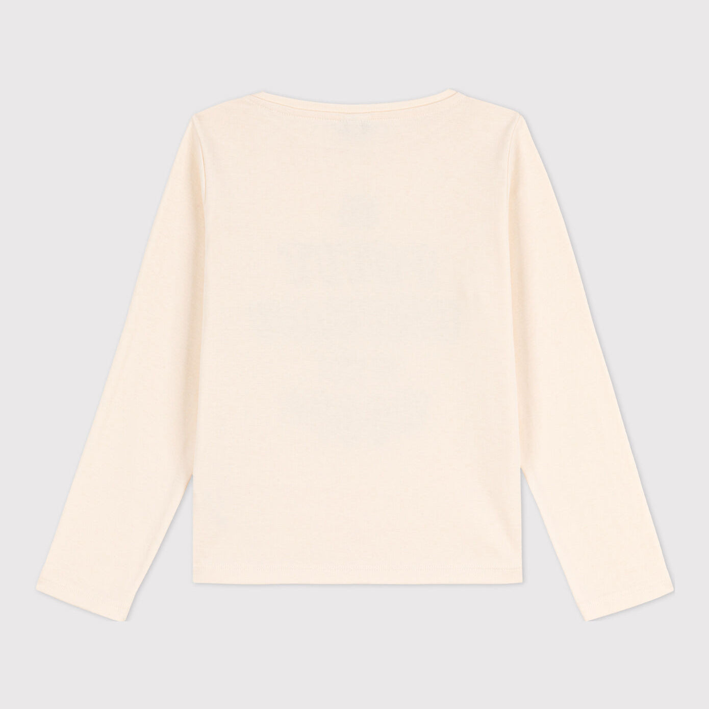 女童象牙白Logo棉T恤