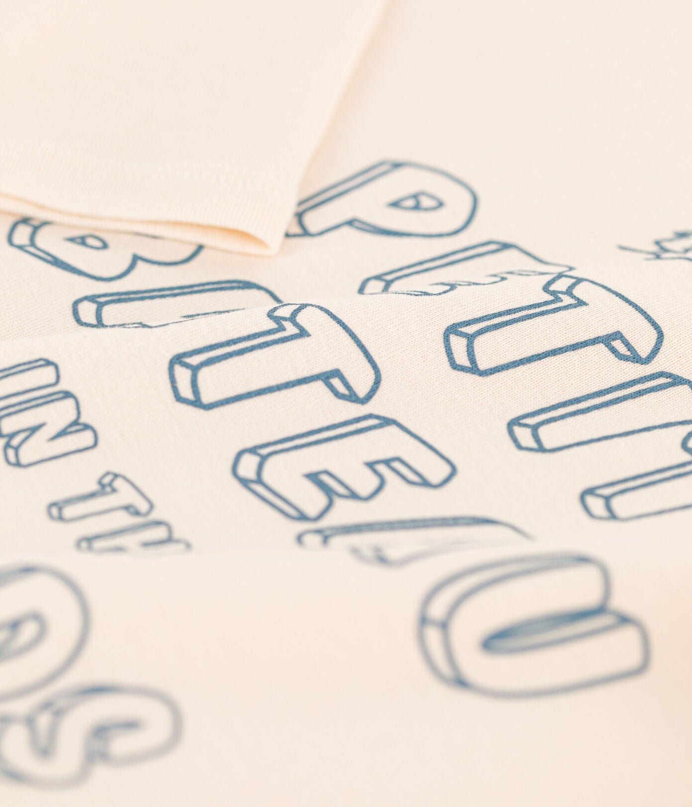 女童象牙白Logo棉T恤