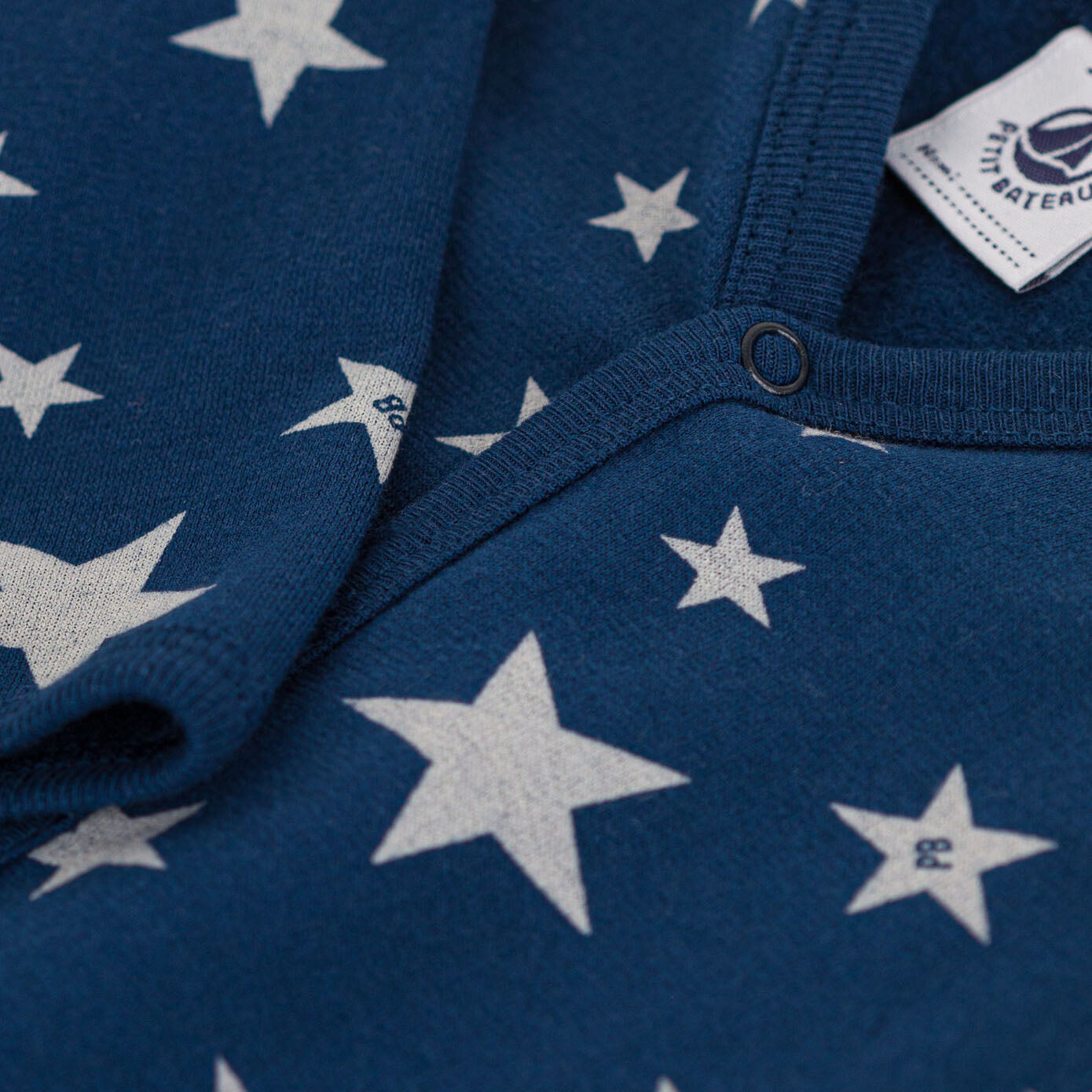 男婴蓝色星星棉连体衣套装