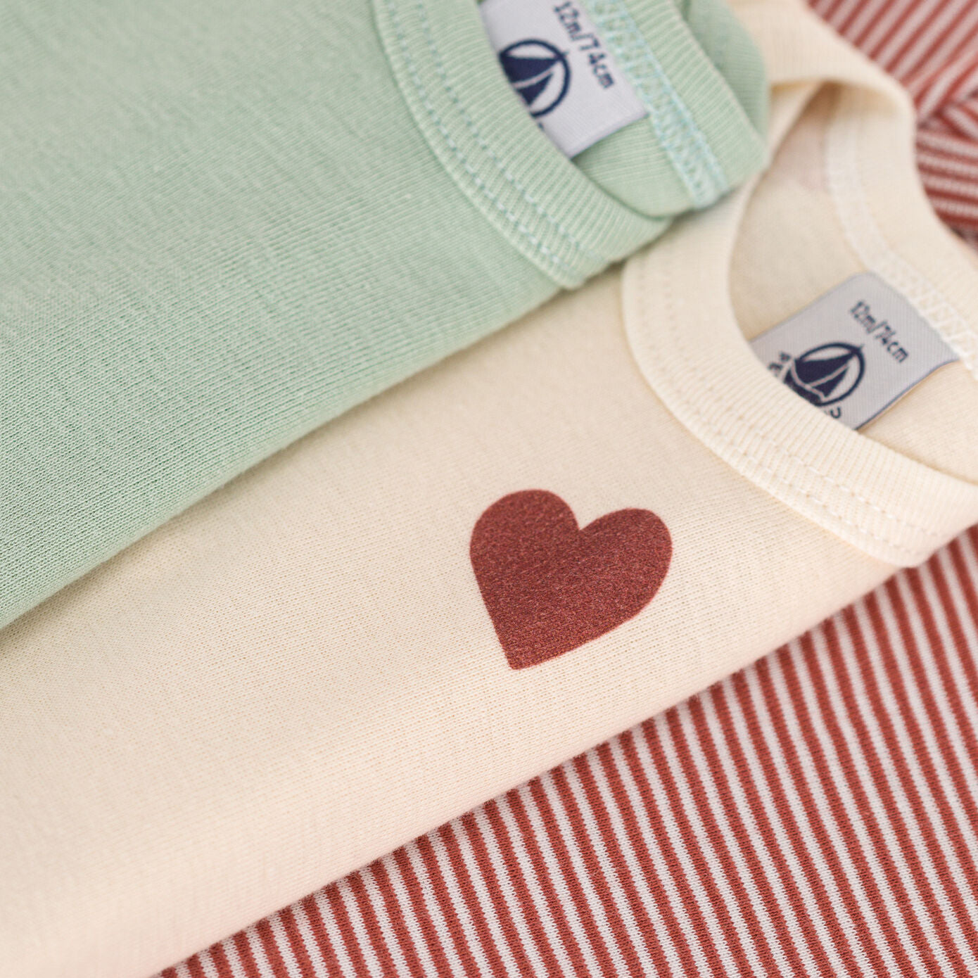 女婴彩色棉连体衣套装(3件)