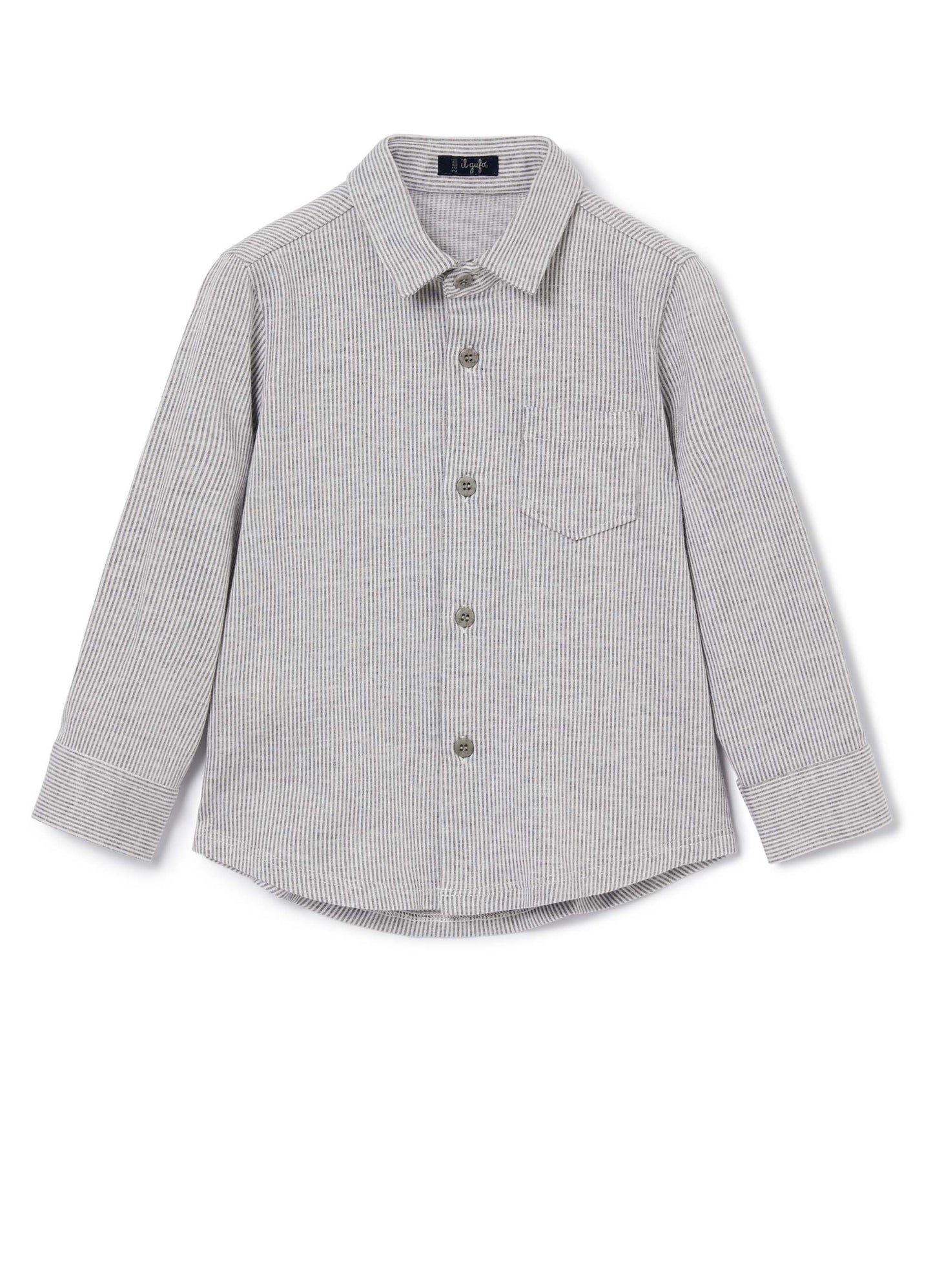 Boys Cloud Grey Cotton Shirt