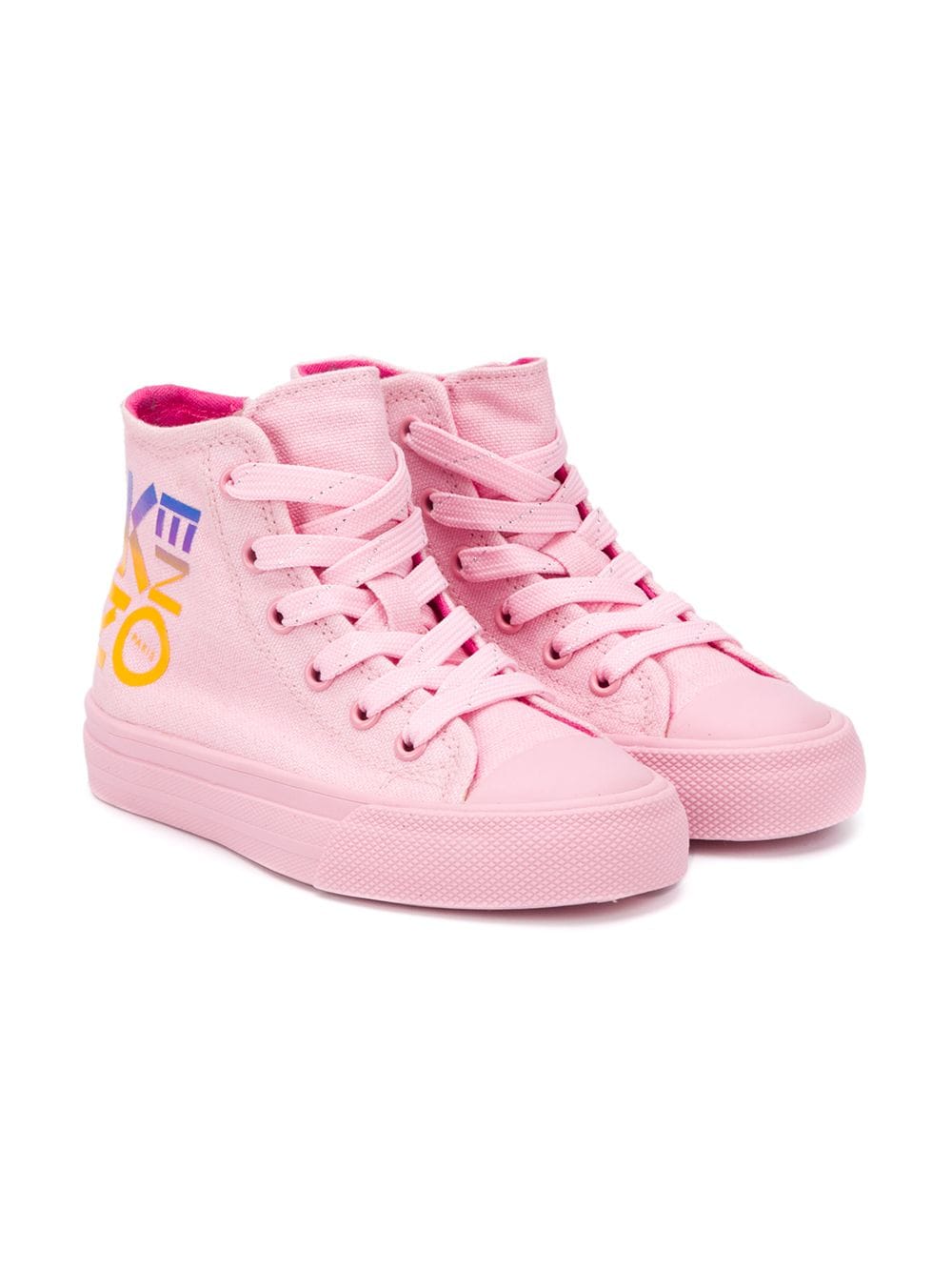 女童粉色Logo帆布鞋