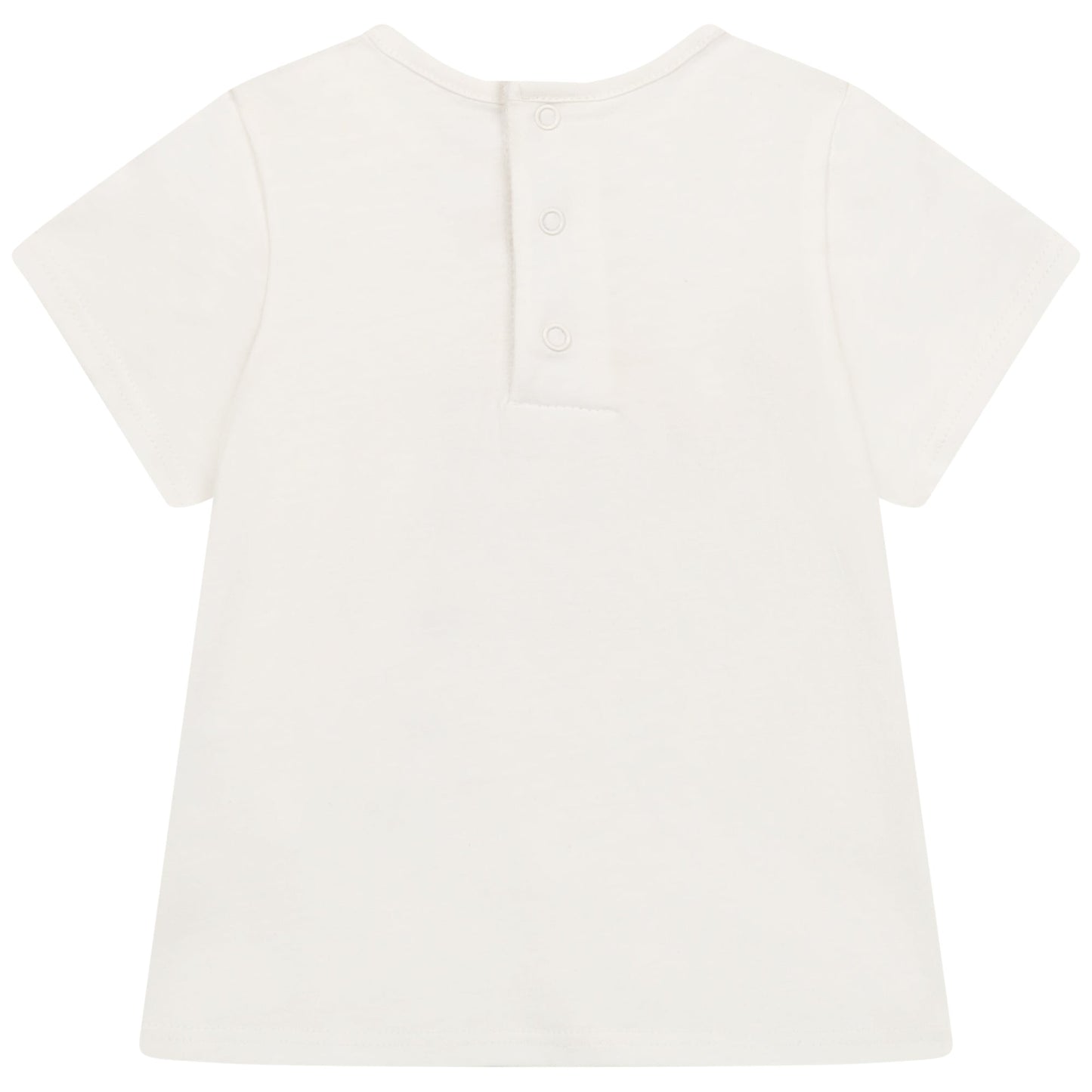 女婴白色Logo棉T恤