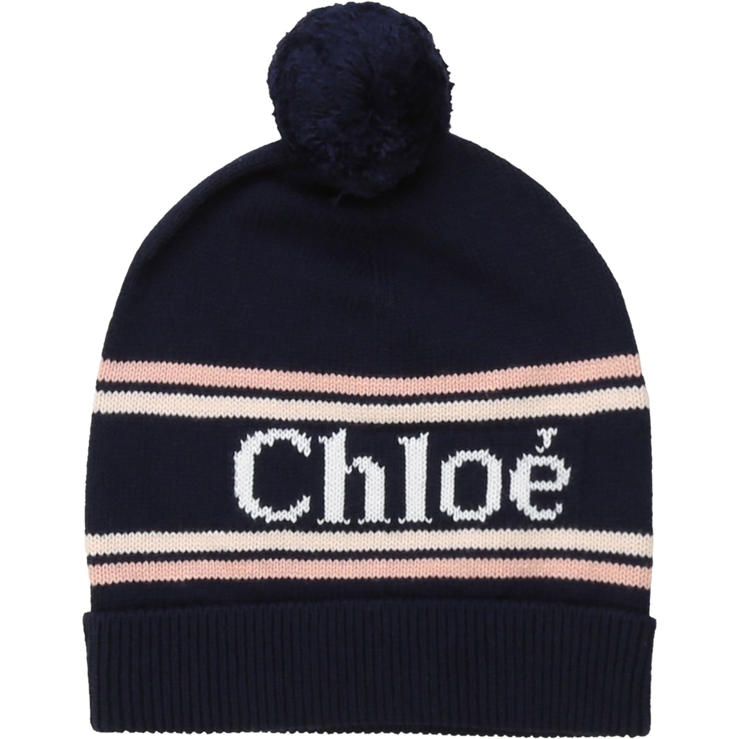 Girls Dark Blue Logo Cotton Hat