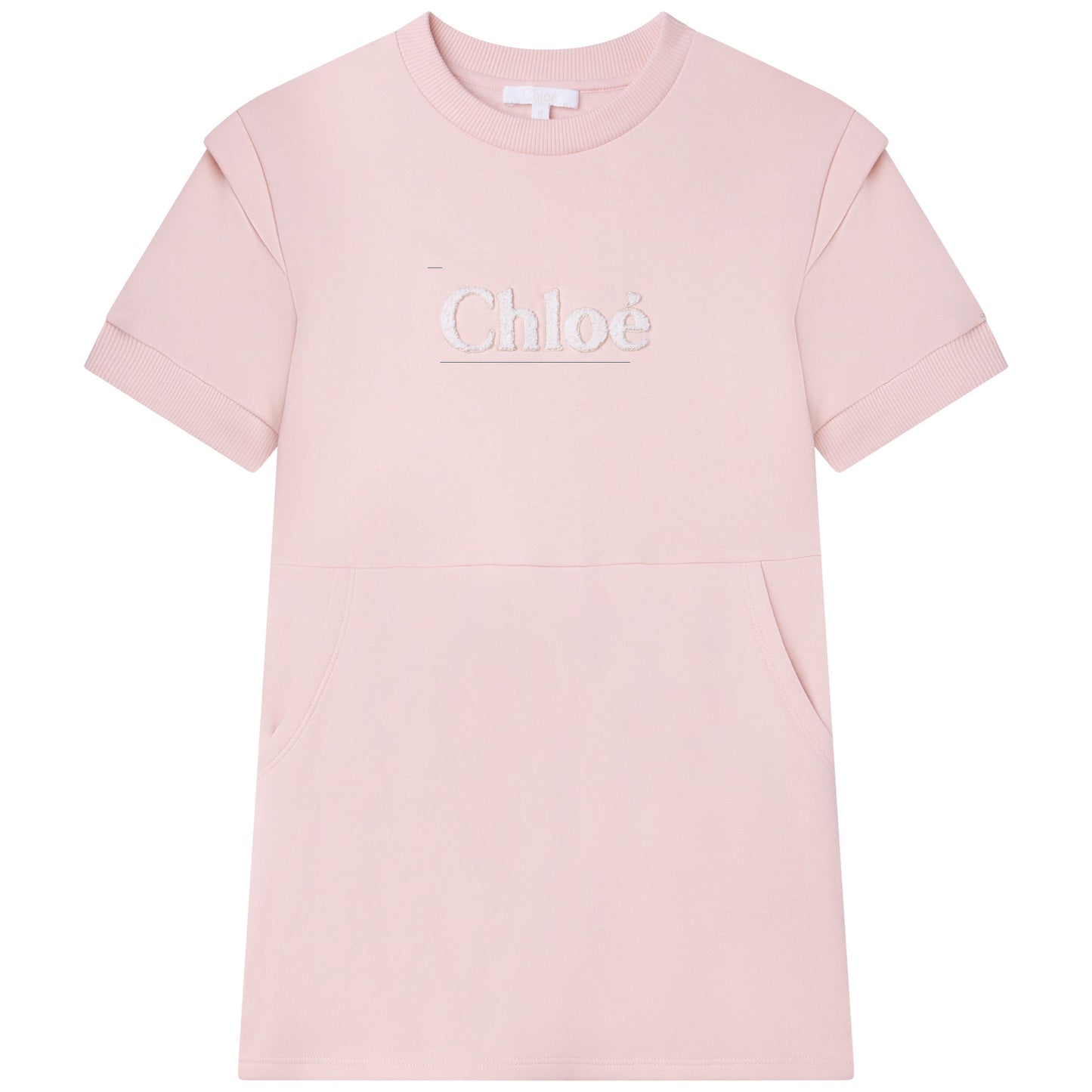 女童粉色Logo棉连衣裙