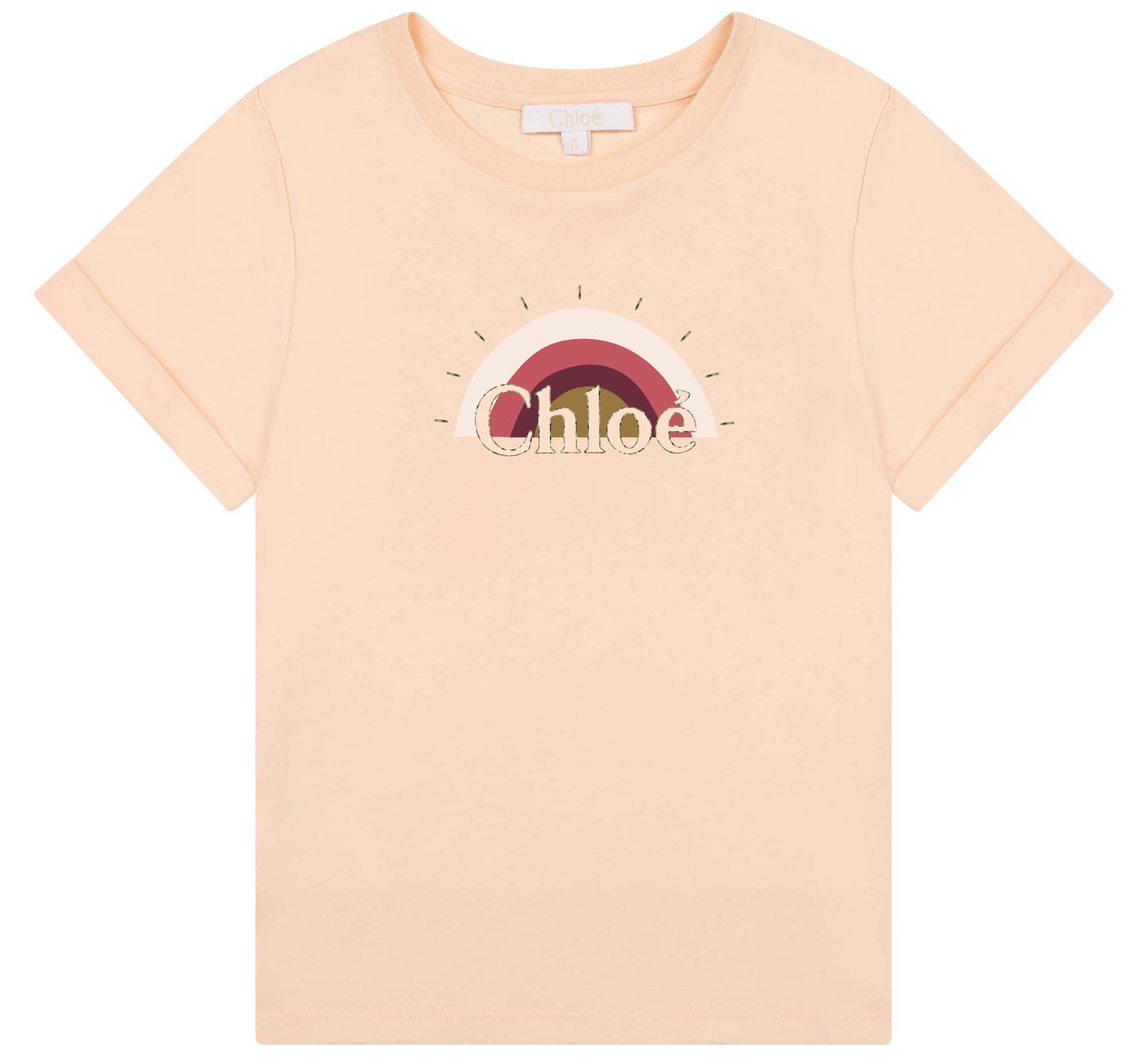女童粉色Logo棉T恤