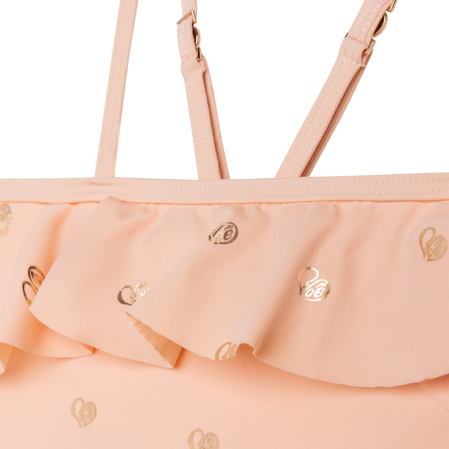 女童浅粉色Logo泳装