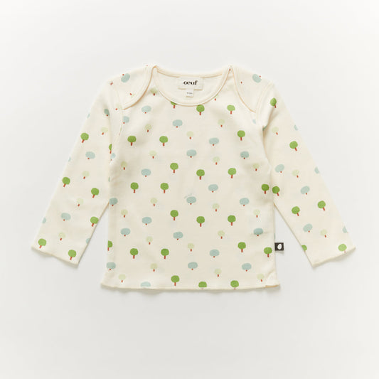 婴儿白色印花棉T恤