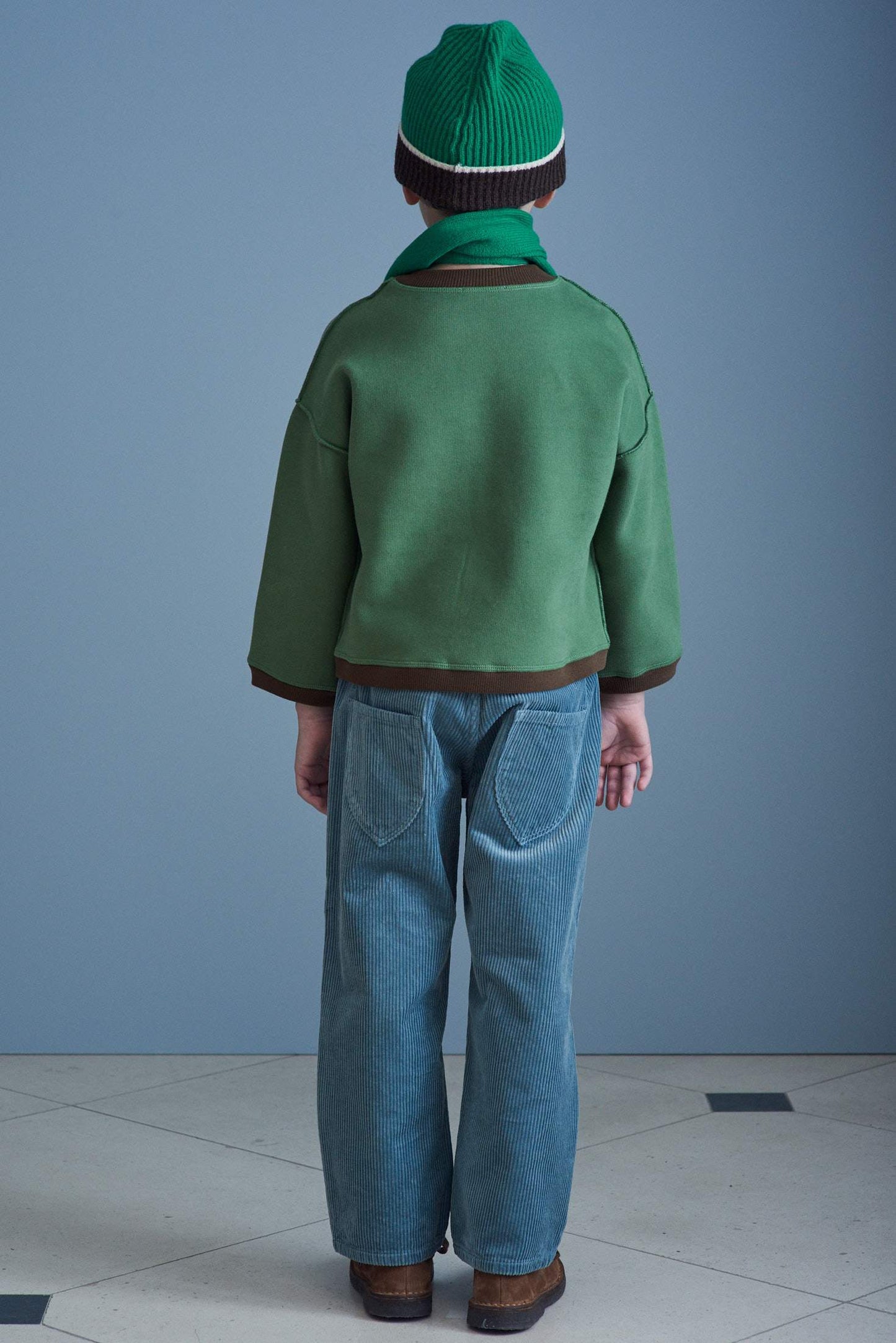 儿童绿色Logo棉卫衣