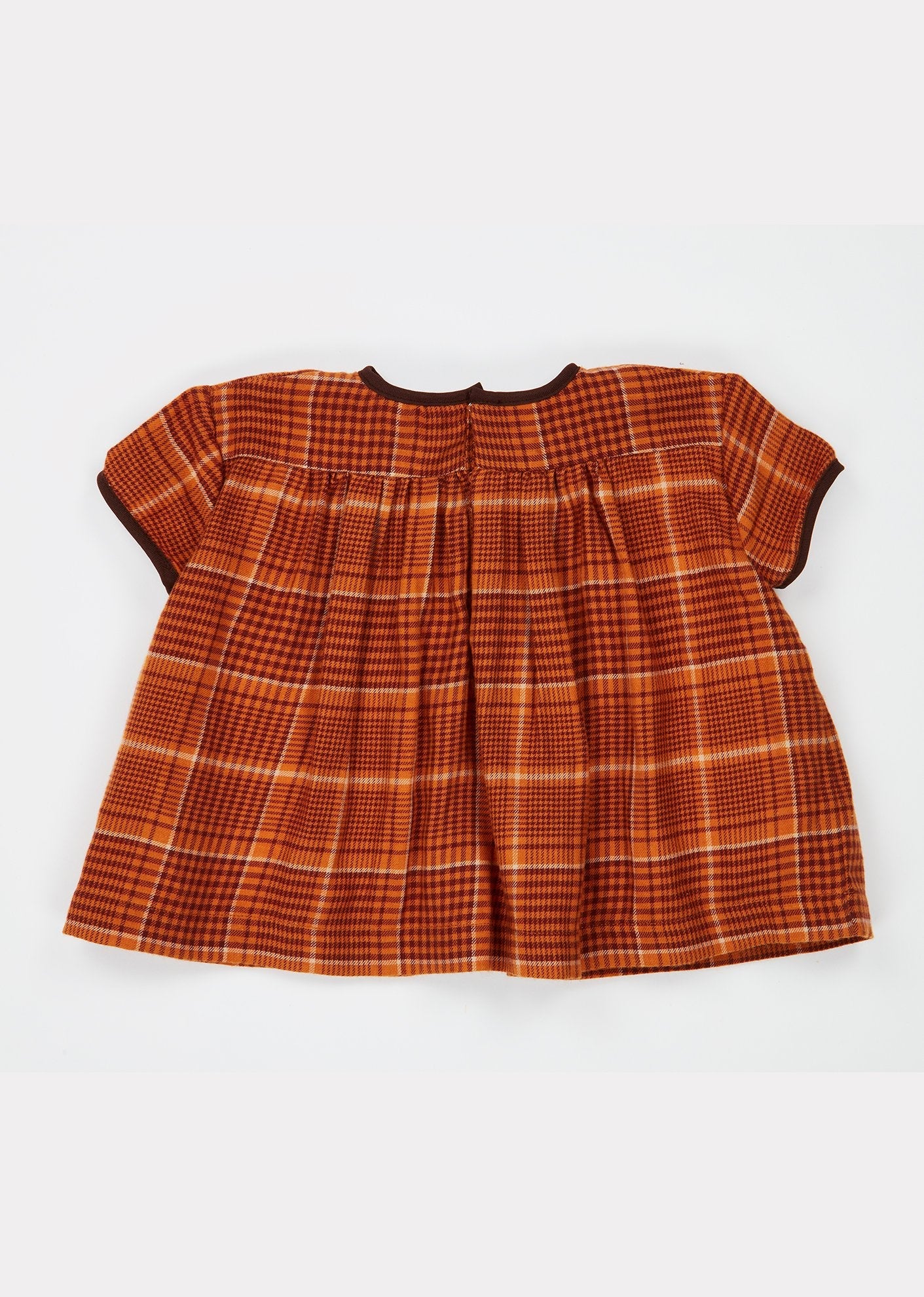 Baby Girls Orange Check Dove Tunic Set