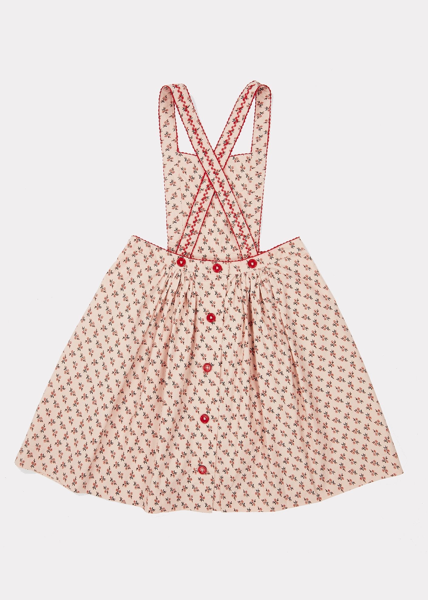 Girls Pink Floral Cotton Skirt