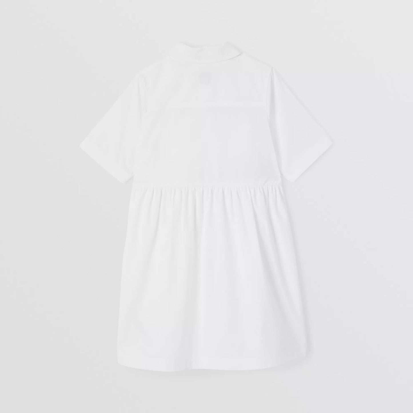 女童白色Logo棉连衣裙