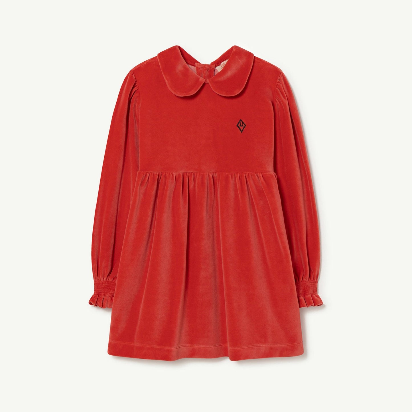 女童红色Logo丝绒连衣裙