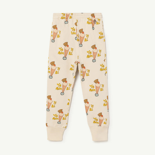 儿童白色印花长裤