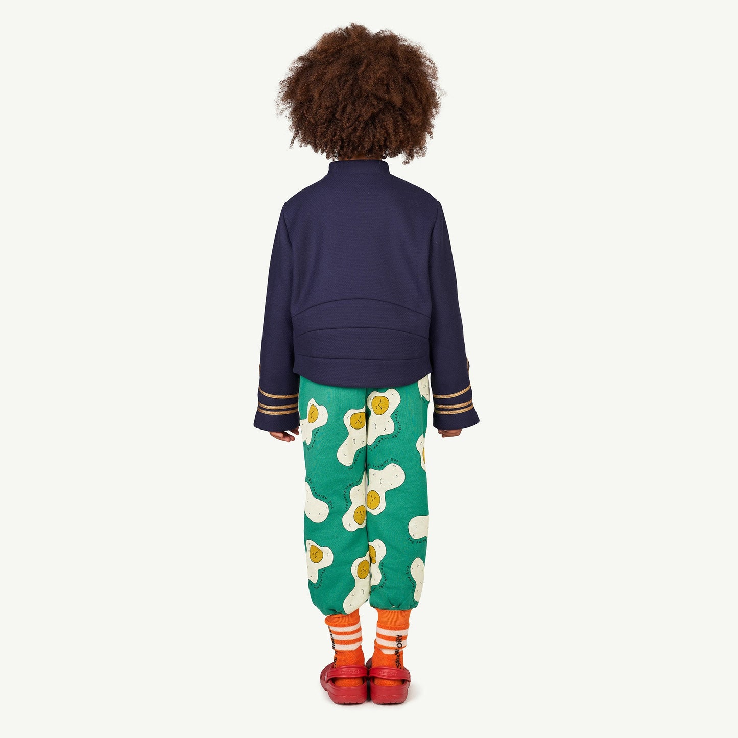 儿童橙色Logo棉袜