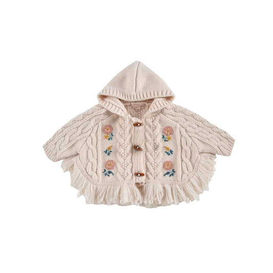 女童白色刺绣夹克