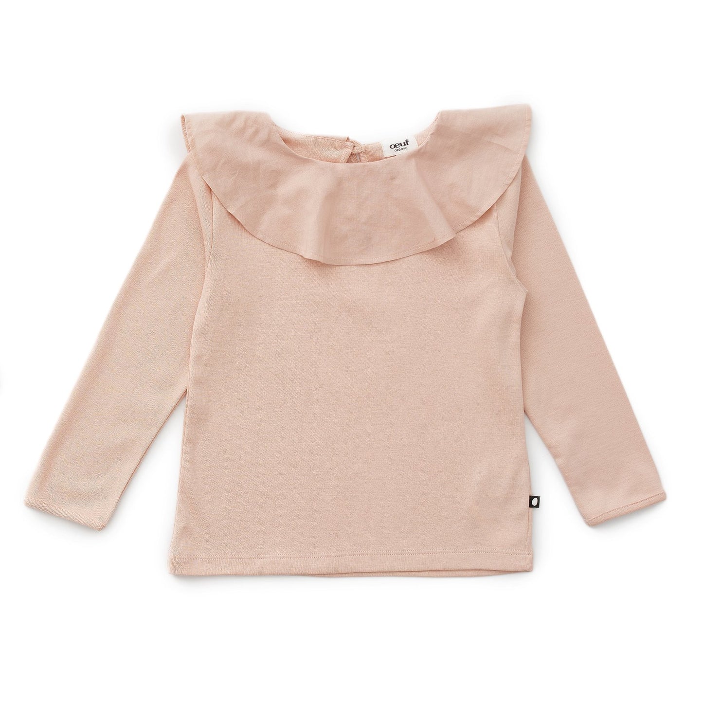 女童粉色荷叶边棉上衣