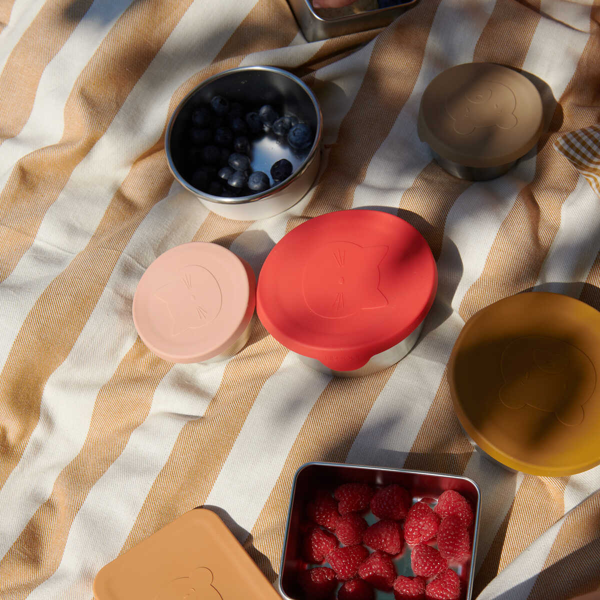 儿童红色&粉色餐盒(2件)