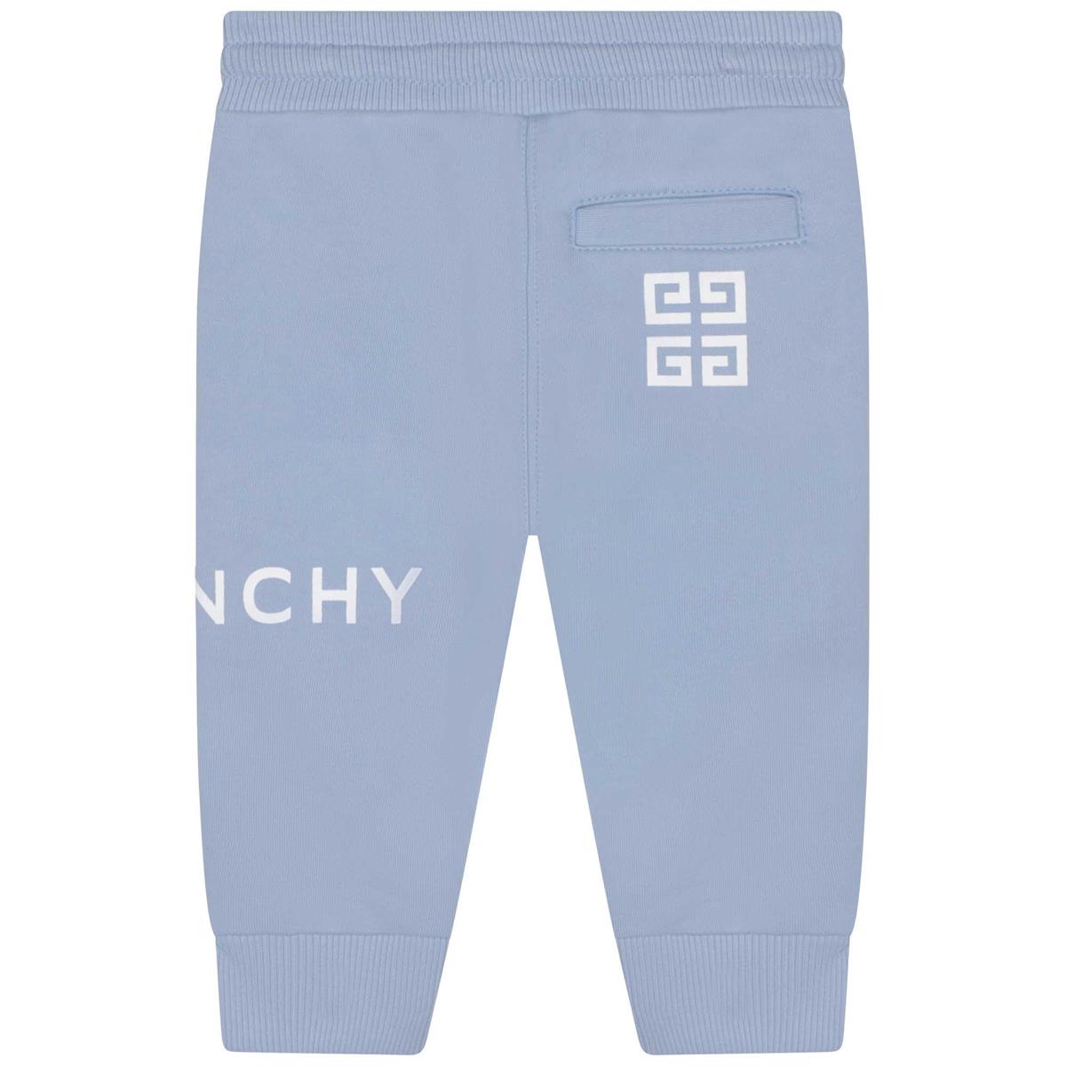 婴儿浅蓝色Logo长裤
