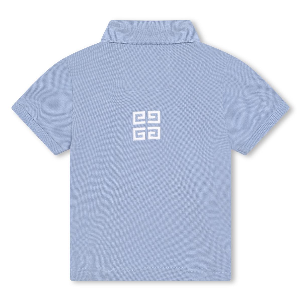男婴蓝色Logo Polo衫
