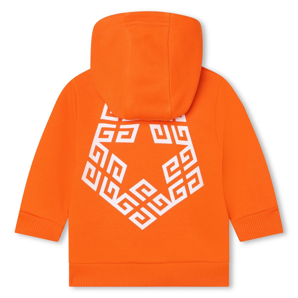 男婴橙色Logo卫衣