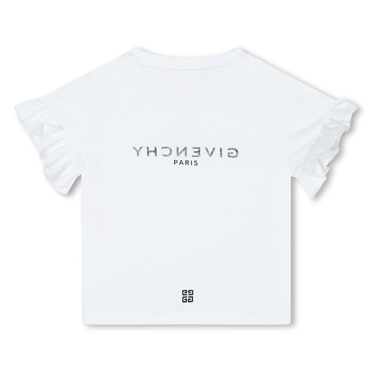 女婴白色Logo棉T恤