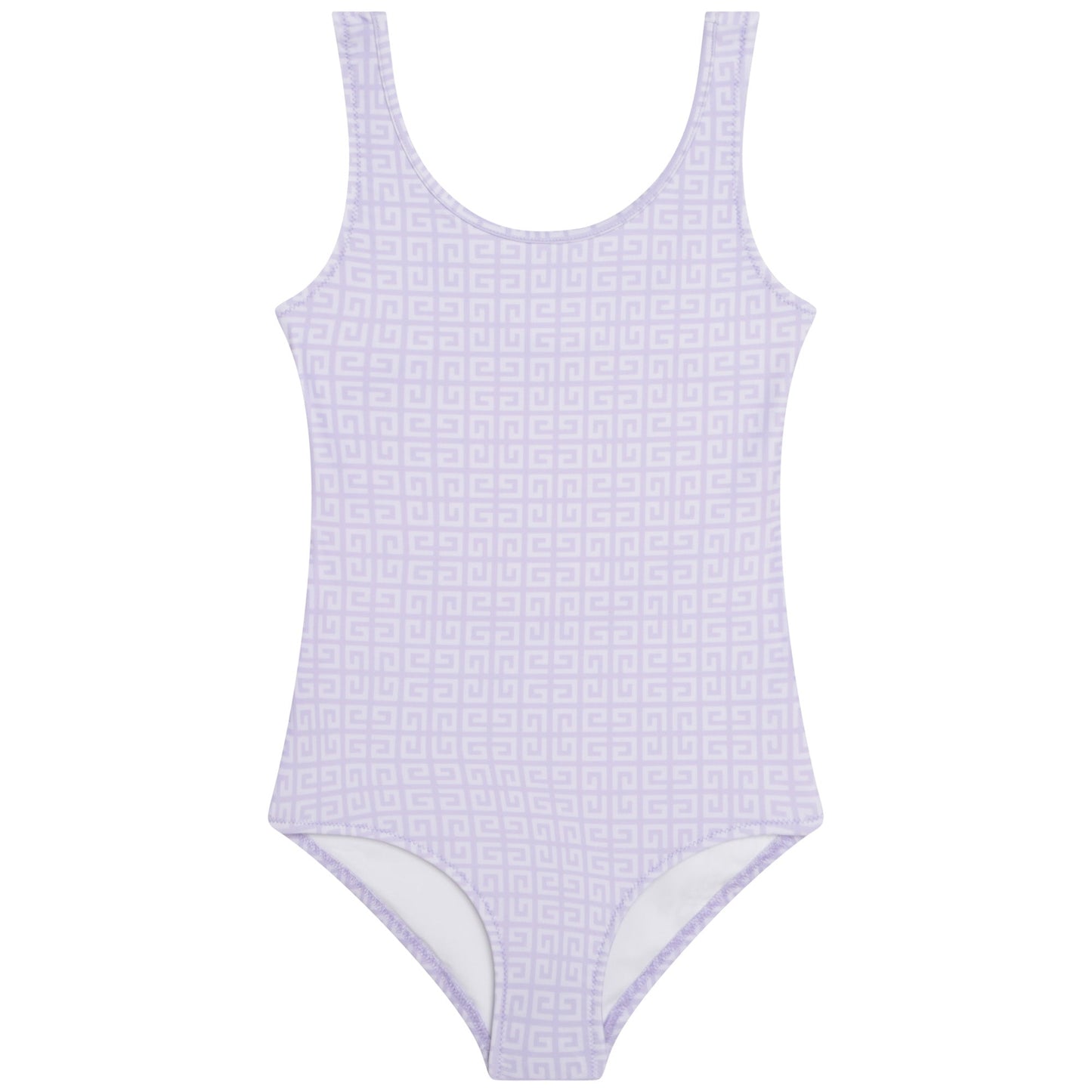 女童浅紫色Logo泳衣