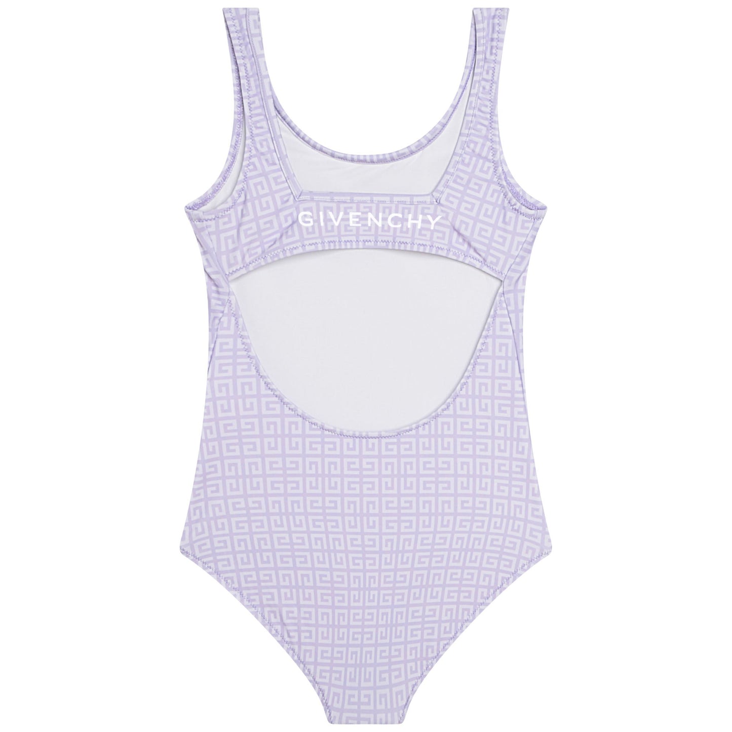 女童浅紫色Logo泳衣