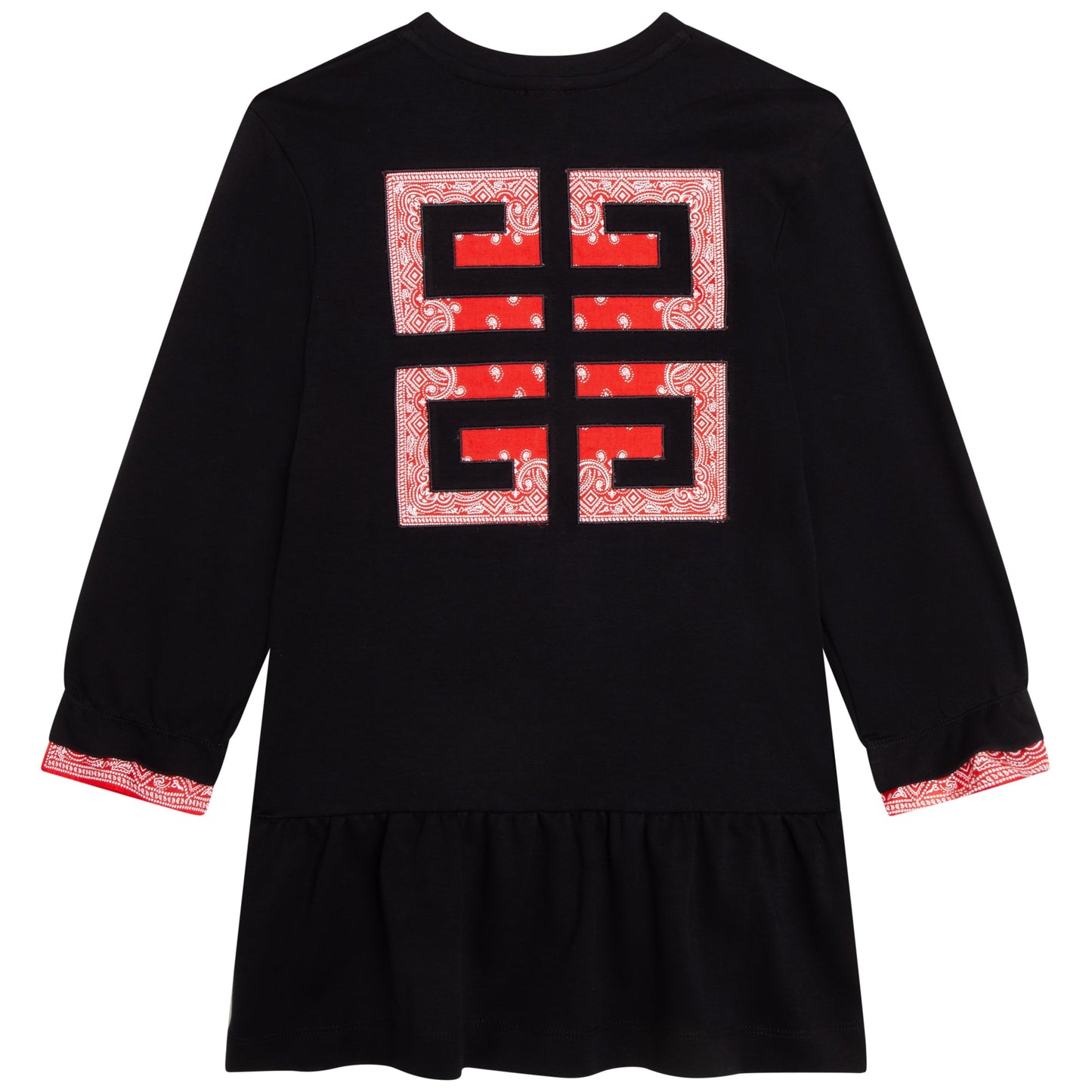 女童黑色Logo棉连衣裙