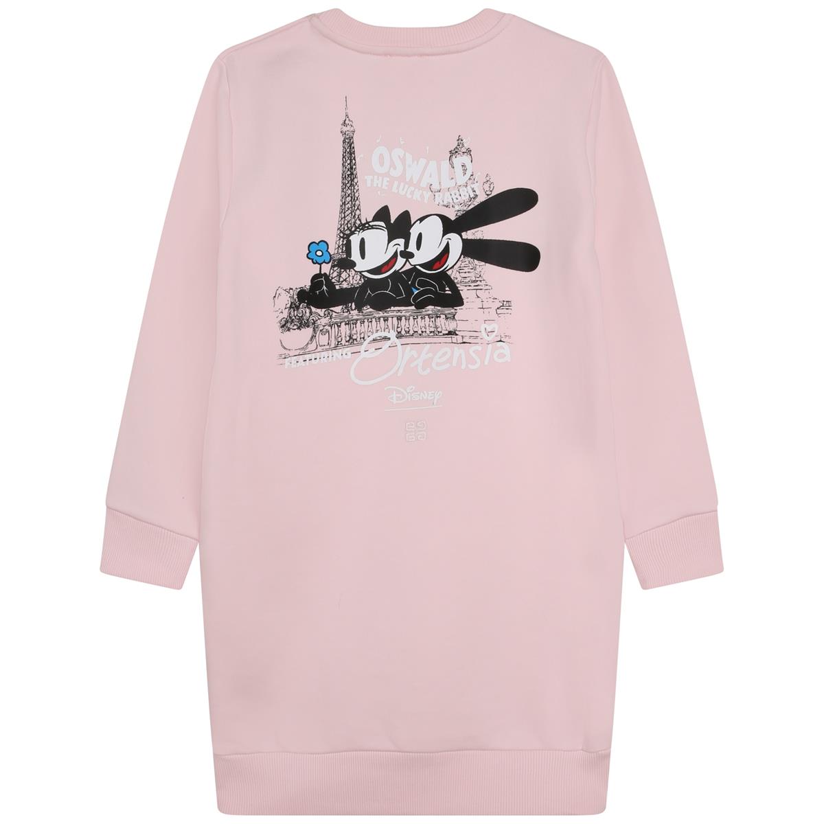 女童粉色Logo棉连衣裙