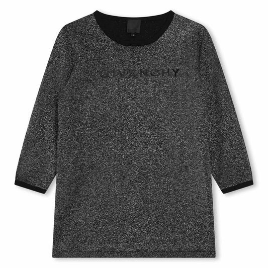 女童黑色棉连衣裙