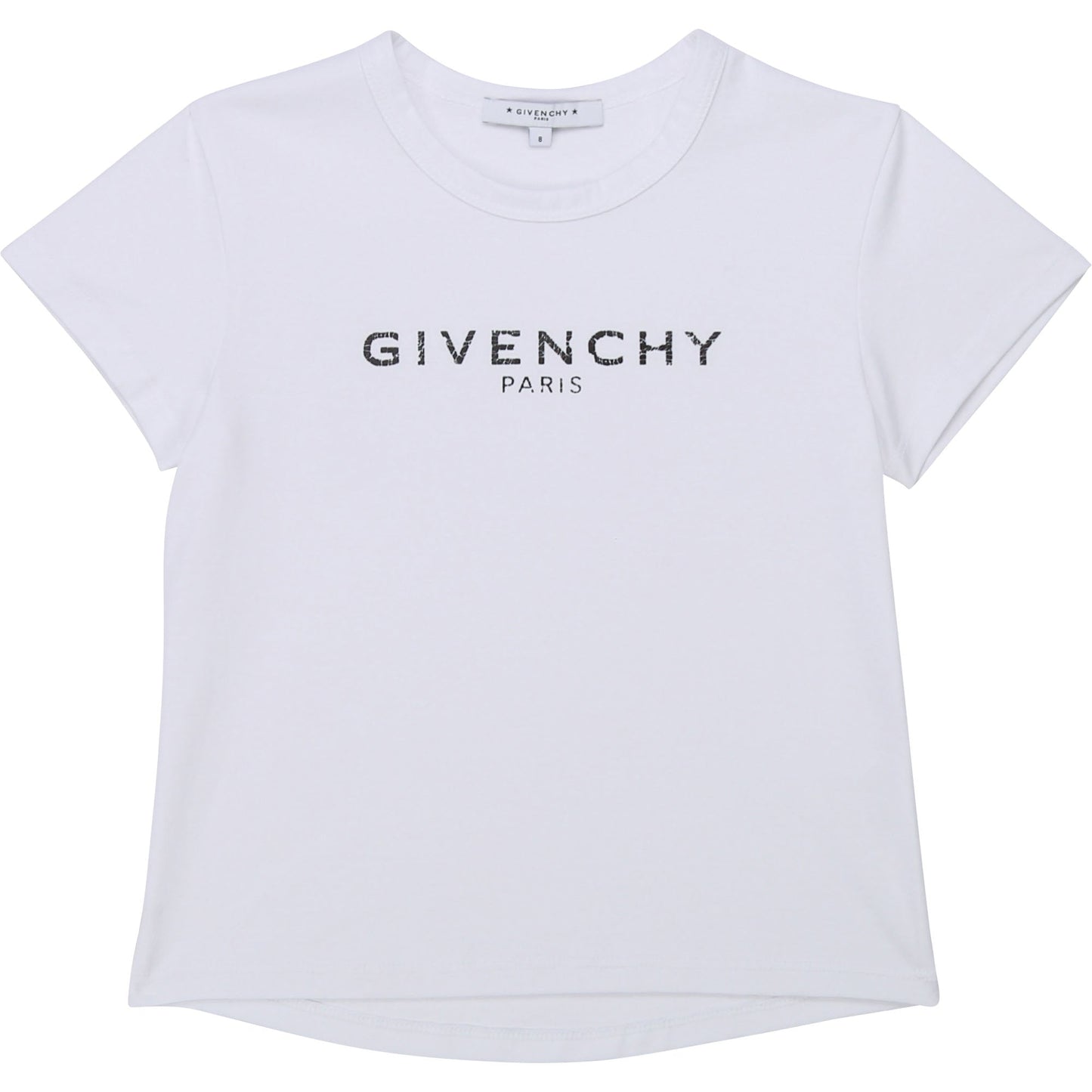 Girls White Logo Cotton T-Shirt