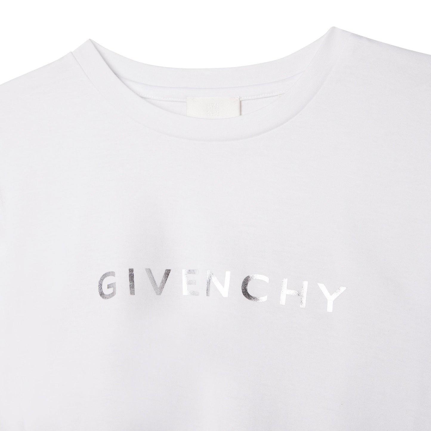 女童白色Logo棉T恤