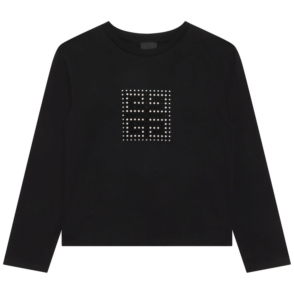 女童黑色Logo棉T恤