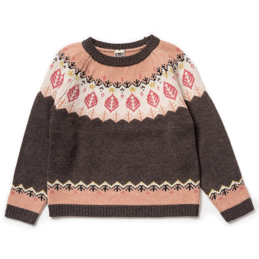 Girls Brique Jacquard Jumper