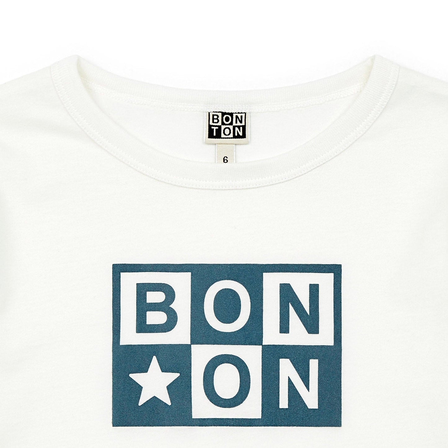 男童白色Logo棉T恤