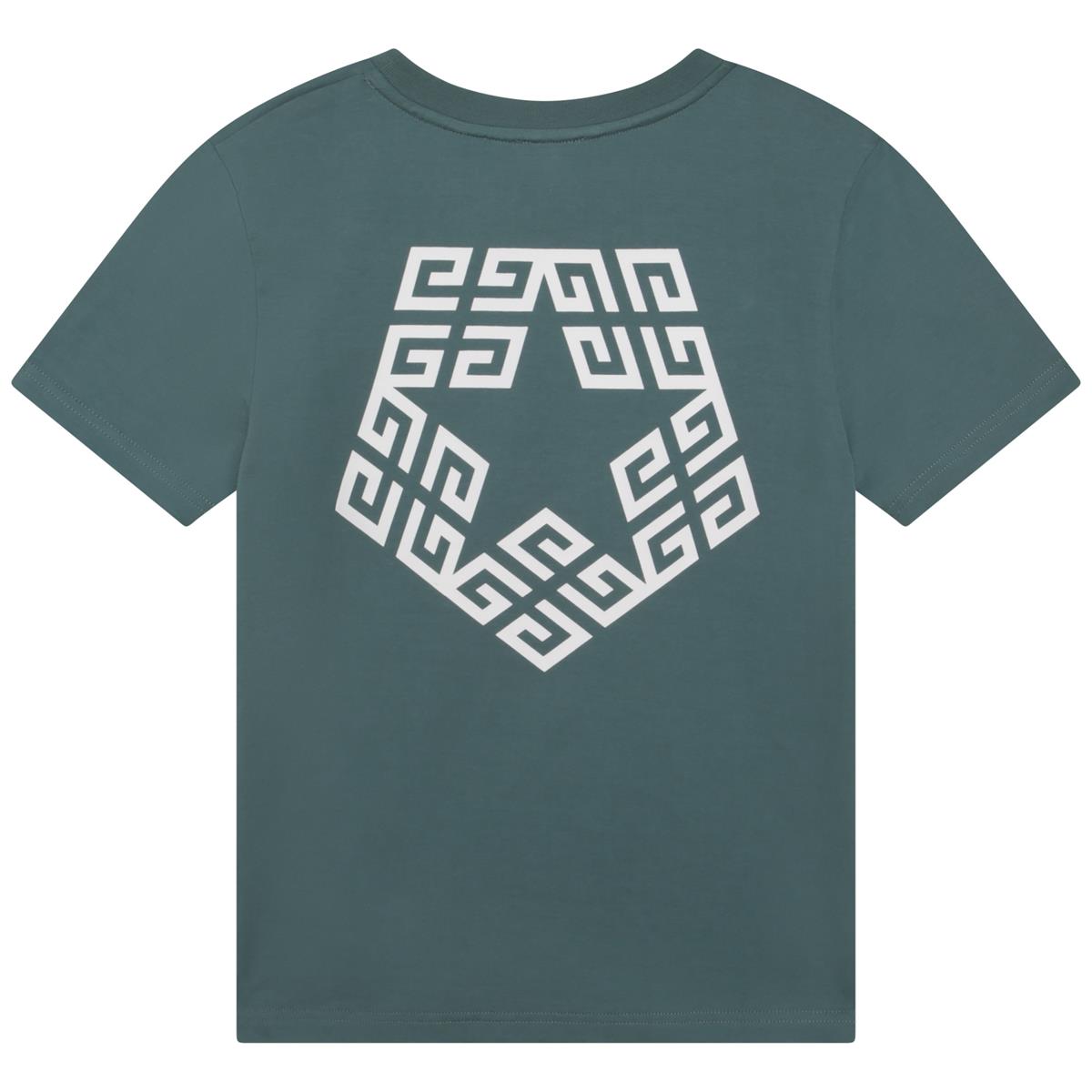 男童绿色Logo棉T恤