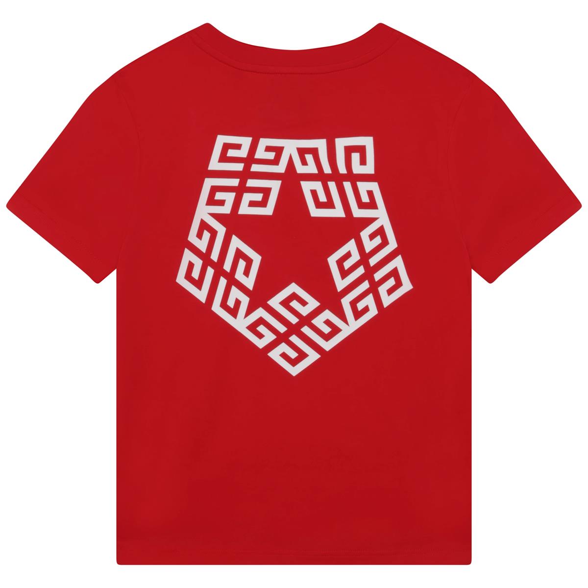 男童红色Logo棉T恤