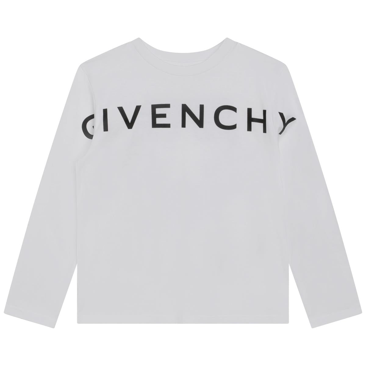 男童白色Logo棉T恤